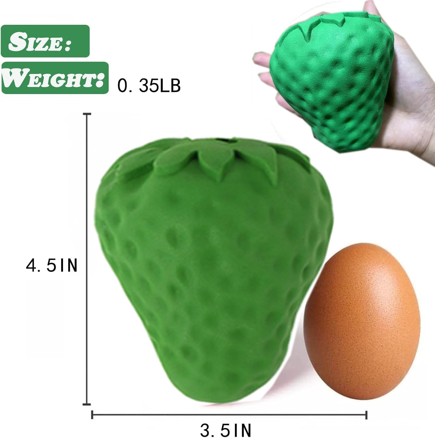KFX-9445437 Durable Strawberry Dog Chew Toy - Interactive Treat Dispenser for Dental Care and Mental Enrichment