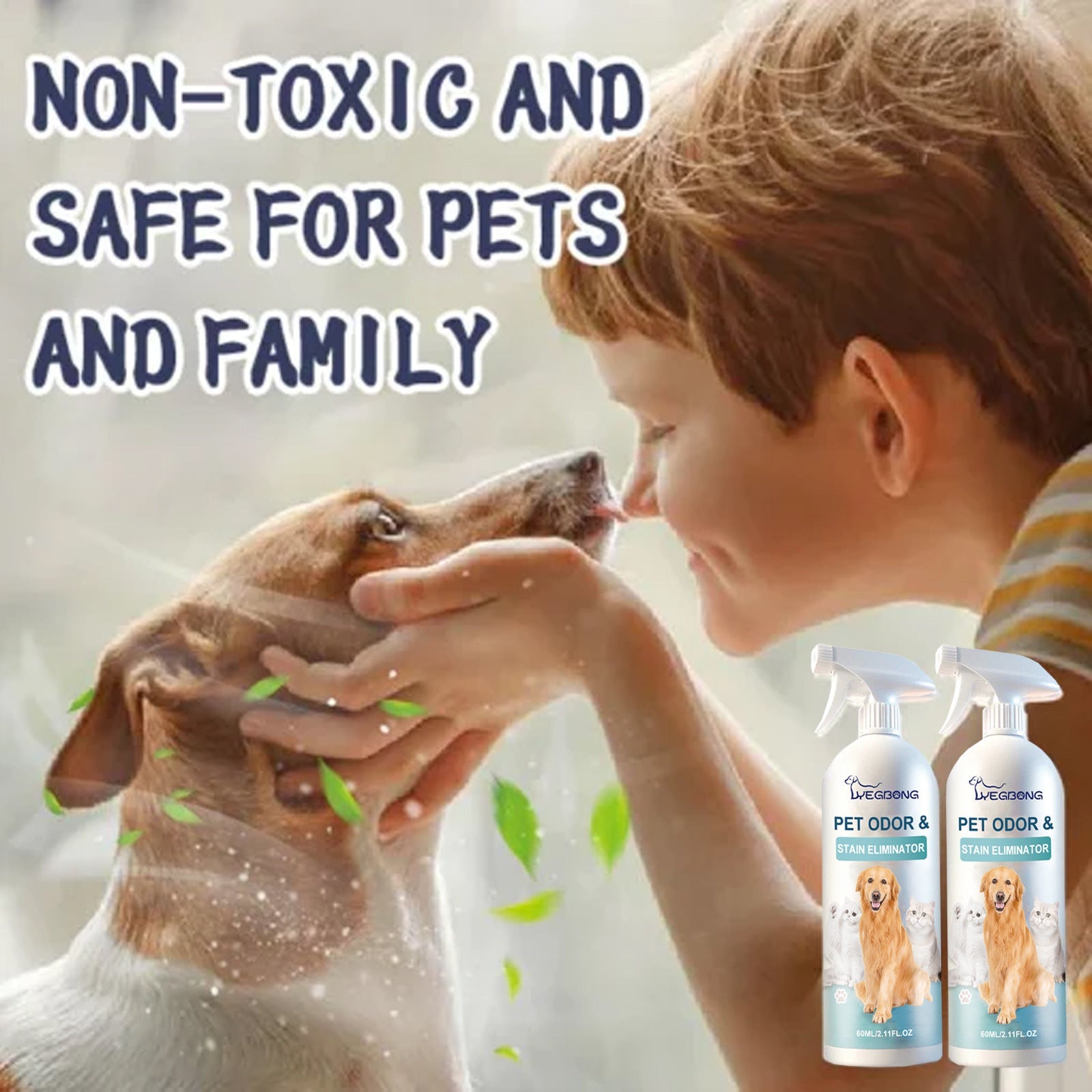 KFX-9445821 Pet Deodorization Spray for Dogs and Cats - 60ml Cleaning and Freshening Solution