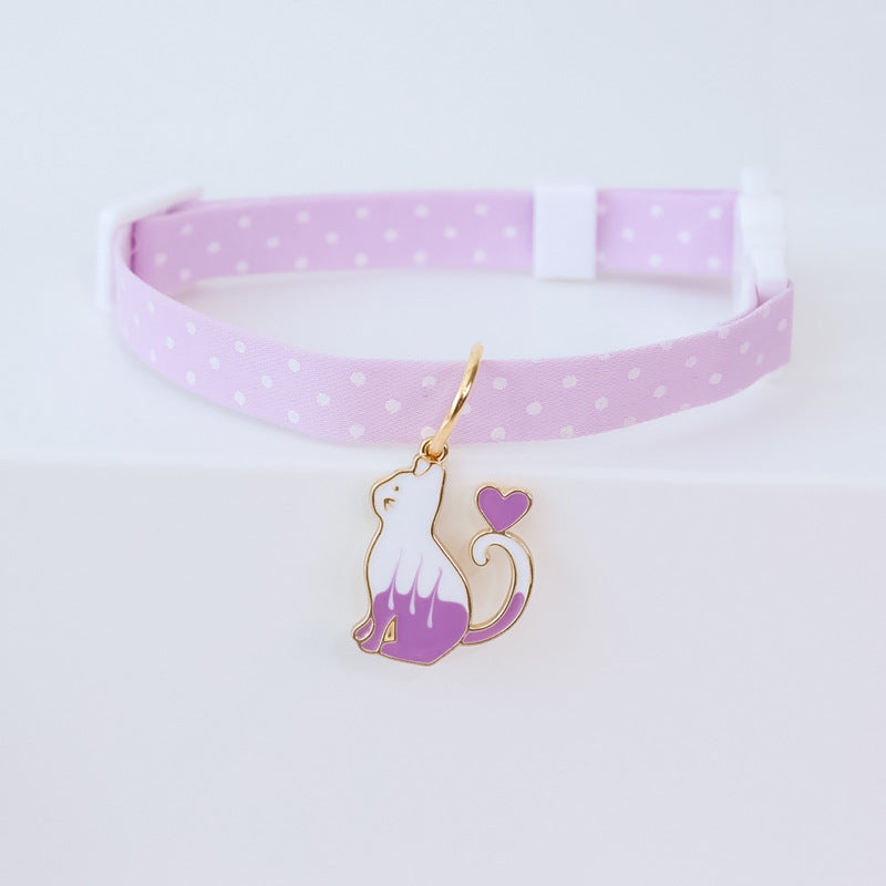 KFX-9445949 Cute Adjustable Dog Collar with Moon Design - Cloth Material in Various Colors
