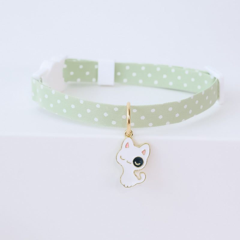 KFX-9445949 Cute Adjustable Dog Collar with Moon Design - Cloth Material in Various Colors