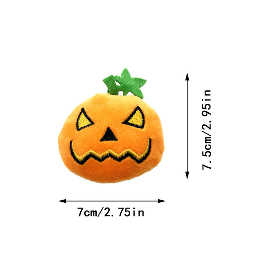 KFX-9446589 Halloween Pumpkin Cat Toy - Bite-Resistant Plush Molar Relief Stuffy for Pets