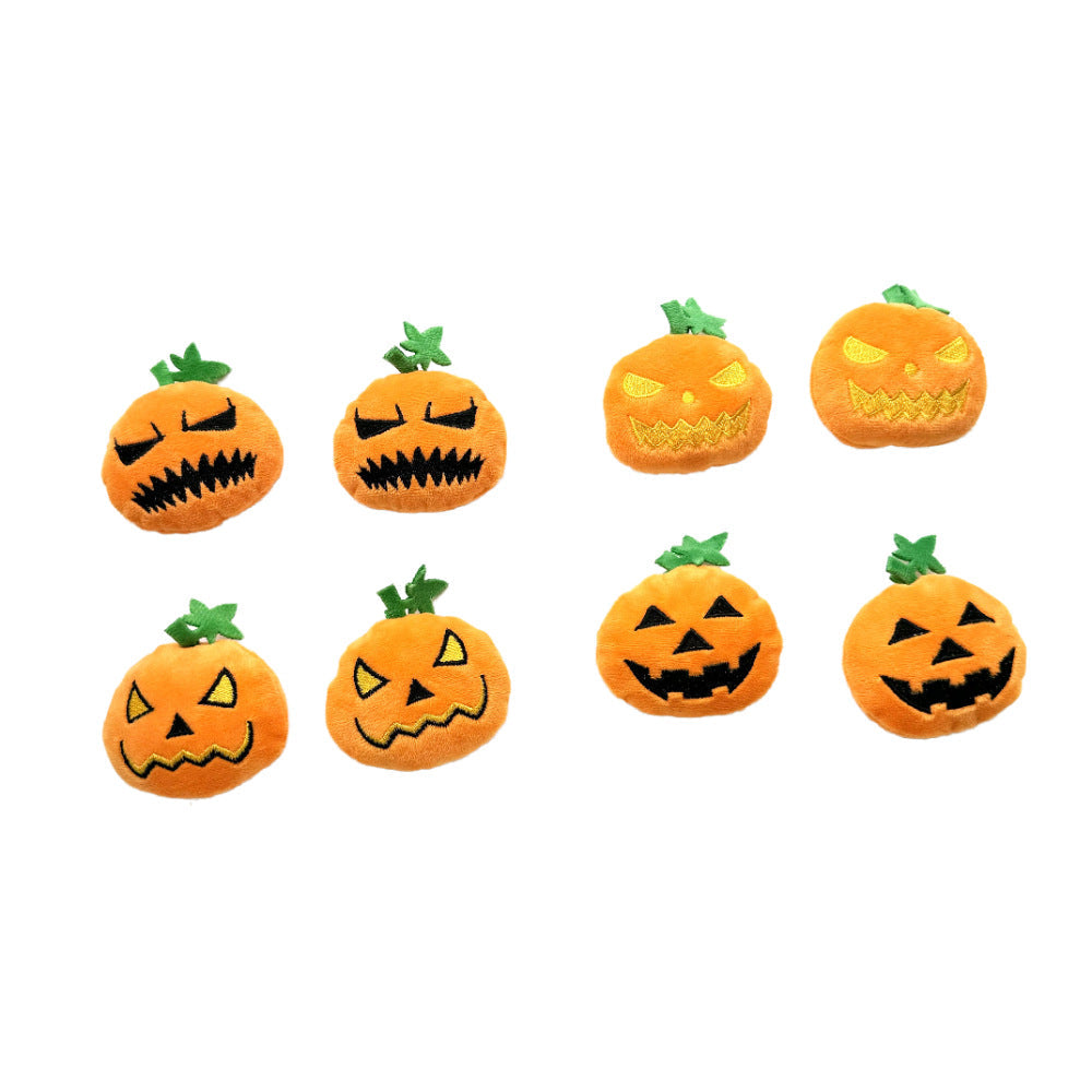 KFX-9446589 Halloween Pumpkin Cat Toy - Bite-Resistant Plush Molar Relief Stuffy for Pets