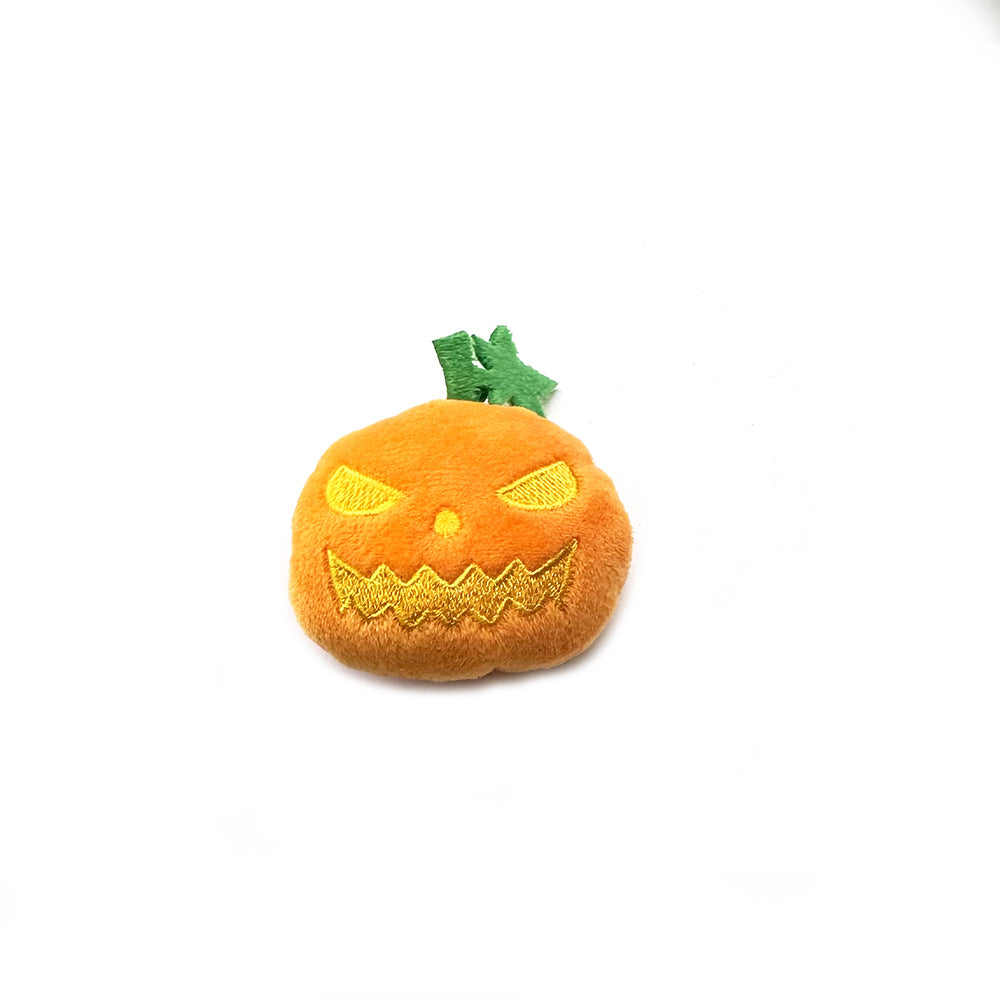 KFX-9446589 Halloween Pumpkin Cat Toy - Bite-Resistant Plush Molar Relief Stuffy for Pets