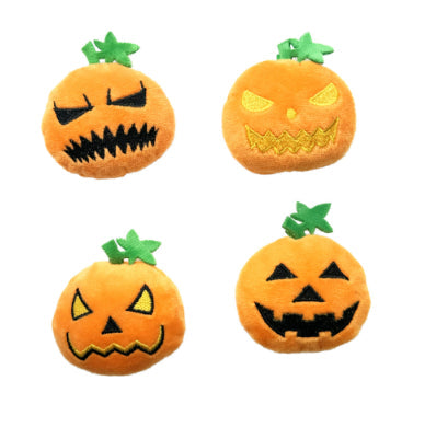 KFX-9446589 Halloween Pumpkin Cat Toy - Bite-Resistant Plush Molar Relief Stuffy for Pets