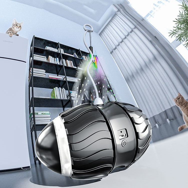 KFX-9448765 Intelligent Electric Cat Teaser for Interactive Play with USB Charging