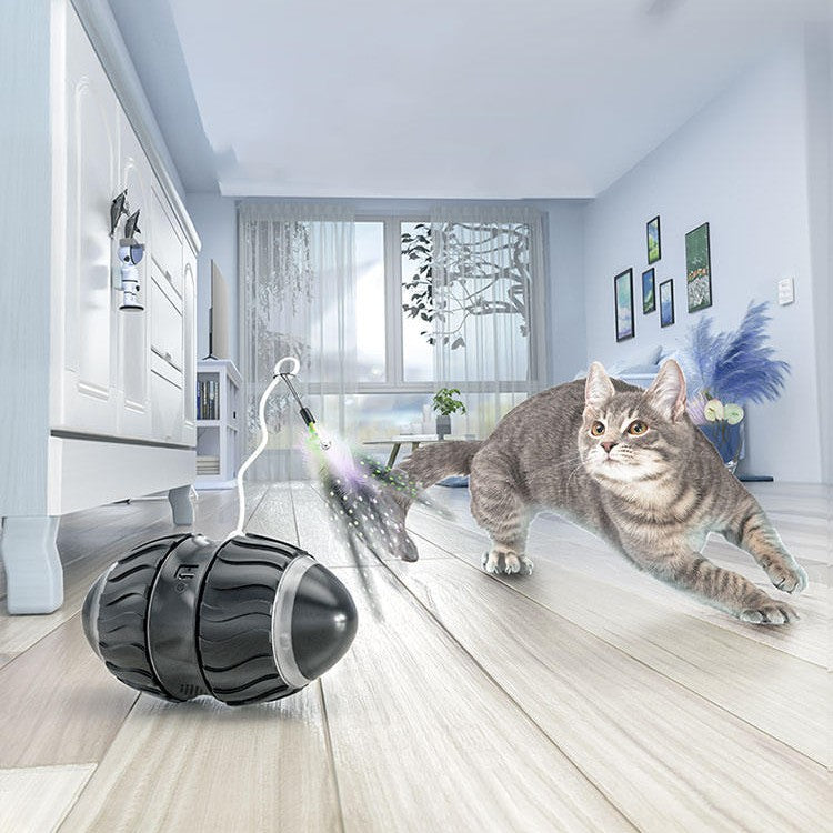KFX-9448765 Intelligent Electric Cat Teaser for Interactive Play with USB Charging