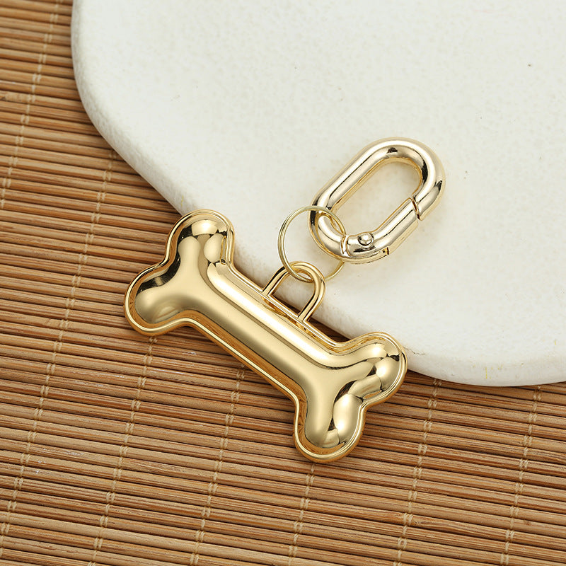 KFX-9449789 Engraved Gold Bone Dog Identification Tag – Durable Alloy Pet ID Card
