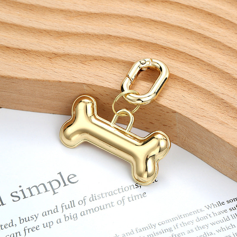 KFX-9449789 Engraved Gold Bone Dog Identification Tag – Durable Alloy Pet ID Card