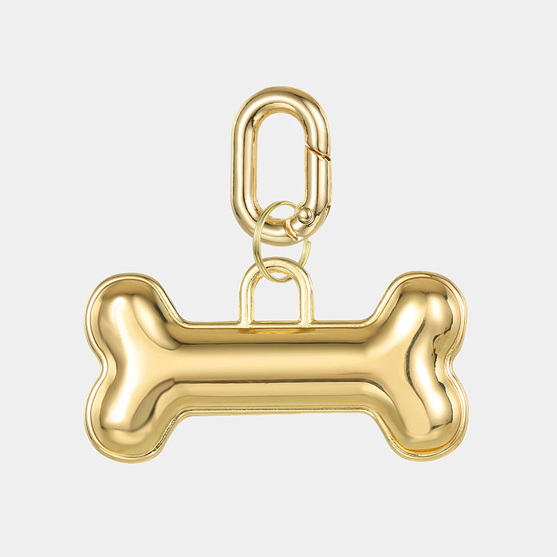 KFX-9449789 Engraved Gold Bone Dog Identification Tag – Durable Alloy Pet ID Card