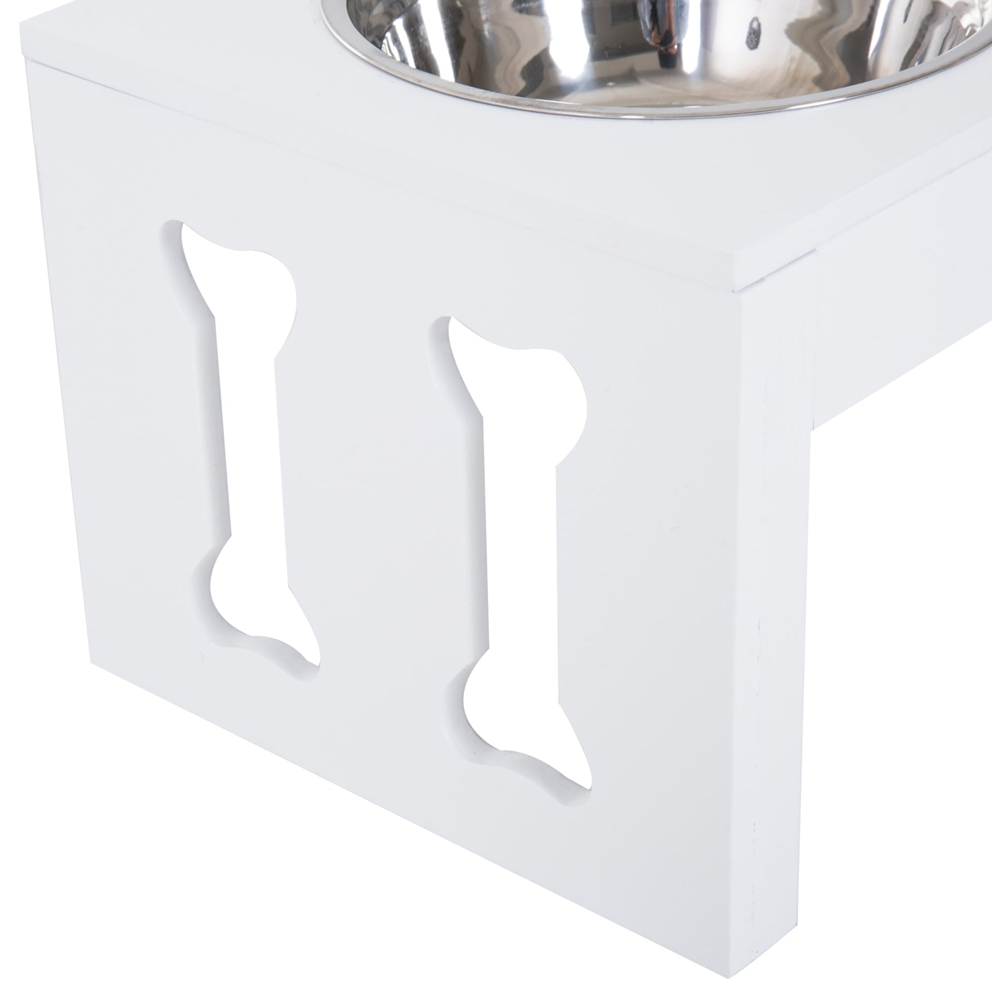 KFX-9449917 Elevated 23" Dog Feeding Station with Stainless Steel Bowls for Improved Digestion