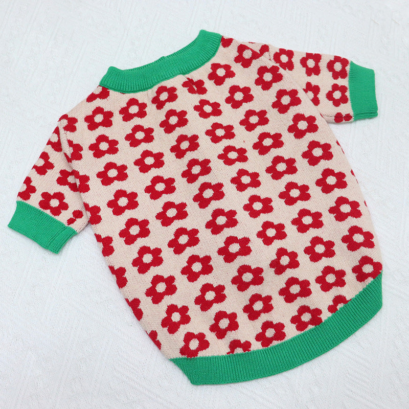KFX-9451709 Small Floral Button Cardigan in Core Spun Yarn - Casual Sweater, Sizes S to XL