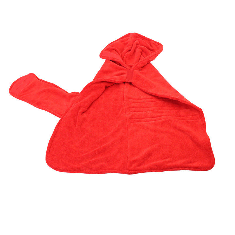 KFX-9452093 Microfiber Bathing Pet Drying Towel - Cotton, Absorbent, Available in Purple and Red, Sizes S to XL