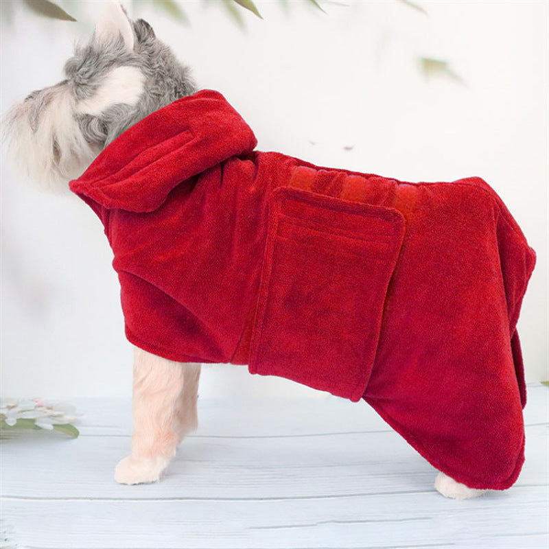 KFX-9452093 Microfiber Bathing Pet Drying Towel - Cotton, Absorbent, Available in Purple and Red, Sizes S to XL