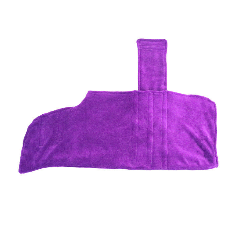 KFX-9452093 Microfiber Bathing Pet Drying Towel - Cotton, Absorbent, Available in Purple and Red, Sizes S to XL