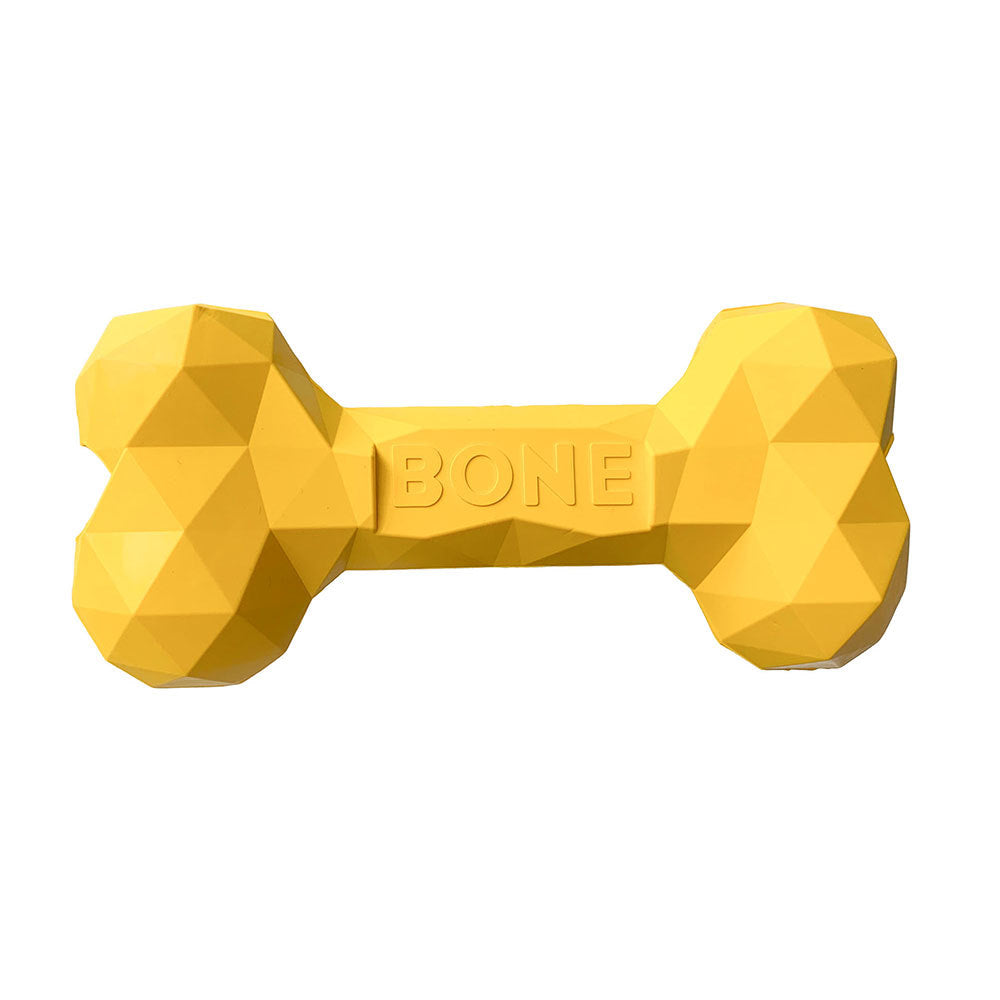 KFX-9452349 Durable Rubber Bone Toy for Dogs - Teeth Grinding & Cleaning, Interactive Puzzle, Multiple Sizes Available