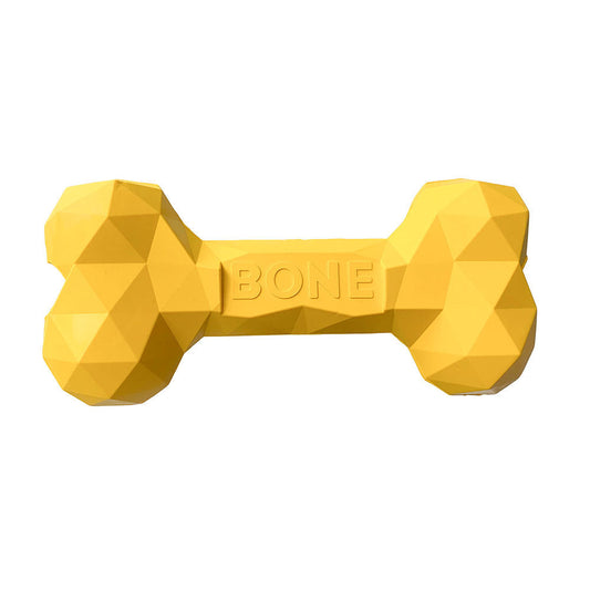 KFX-9452349 Durable Rubber Bone Toy for Dogs - Teeth Grinding & Cleaning, Interactive Puzzle, Multiple Sizes Available