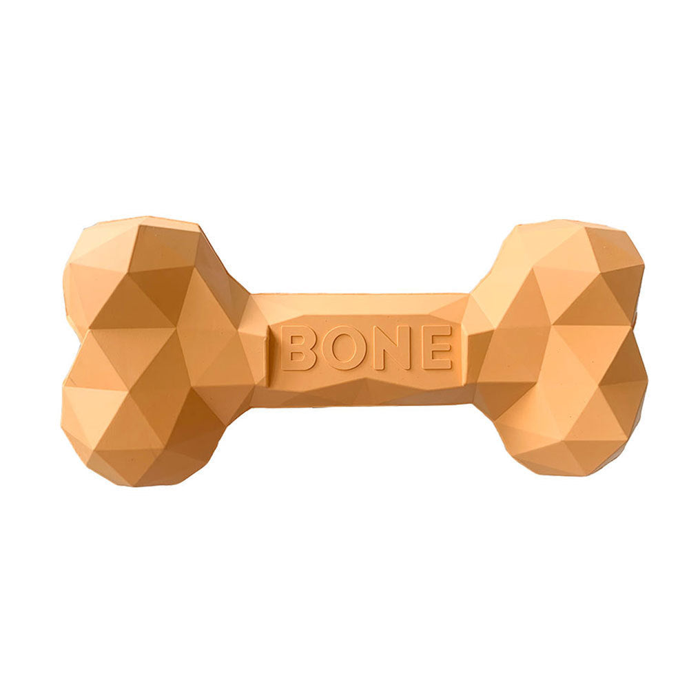 KFX-9452349 Durable Rubber Bone Toy for Dogs - Teeth Grinding & Cleaning, Interactive Puzzle, Multiple Sizes Available