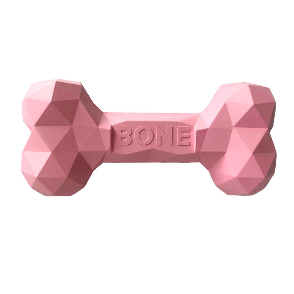 KFX-9452349 Durable Rubber Bone Toy for Dogs - Teeth Grinding & Cleaning, Interactive Puzzle, Multiple Sizes Available