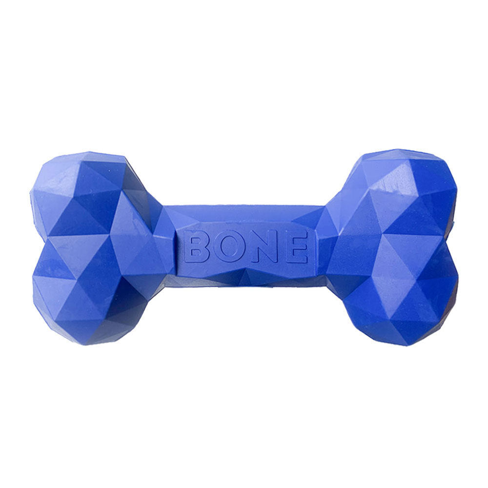 KFX-9452349 Durable Rubber Bone Toy for Dogs - Teeth Grinding & Cleaning, Interactive Puzzle, Multiple Sizes Available