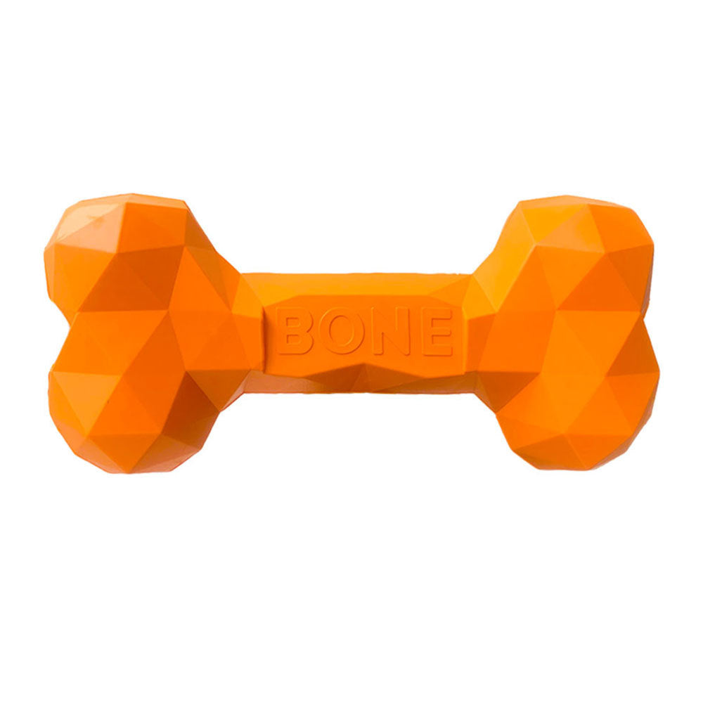 KFX-9452349 Durable Rubber Bone Toy for Dogs - Teeth Grinding & Cleaning, Interactive Puzzle, Multiple Sizes Available