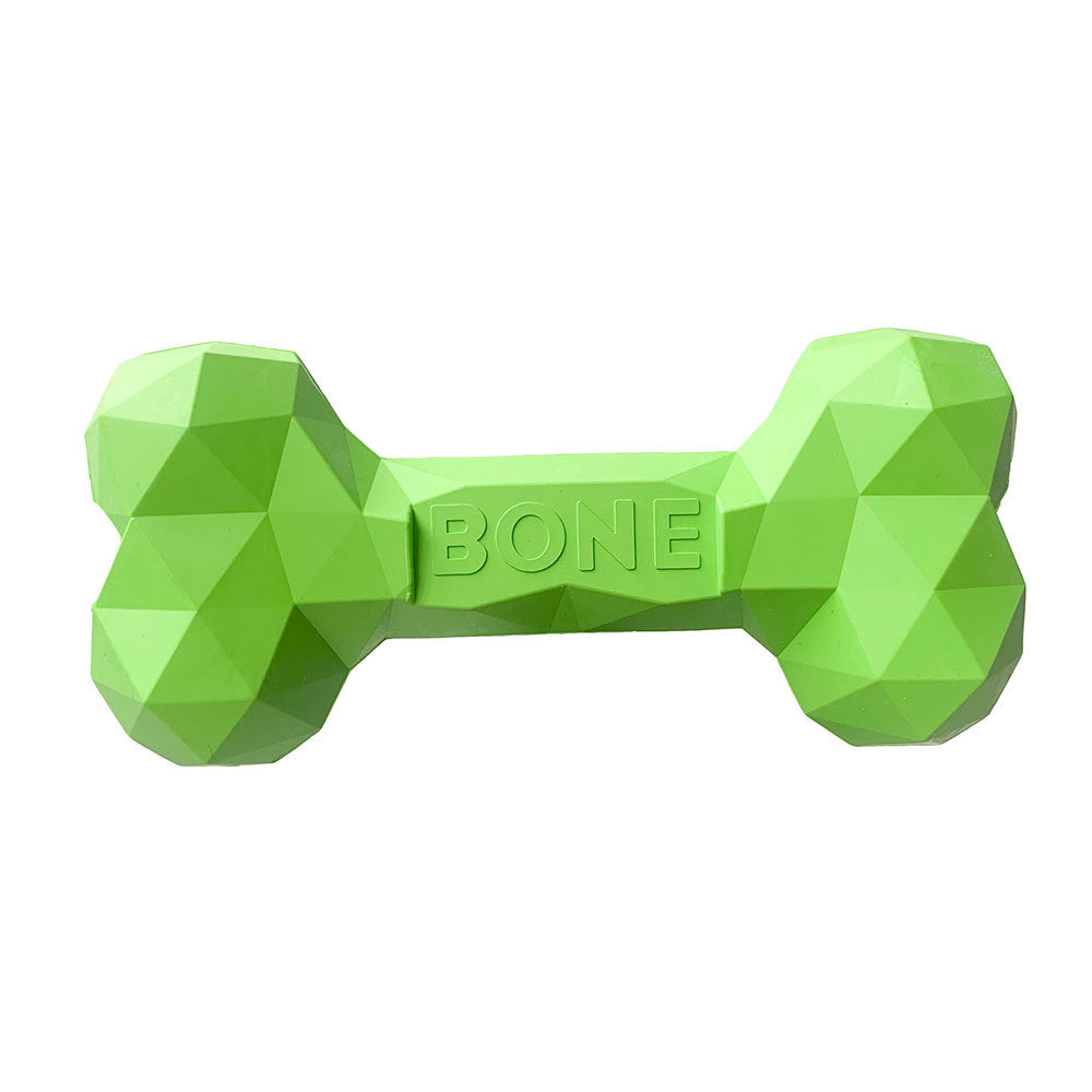 KFX-9452349 Durable Rubber Bone Toy for Dogs - Teeth Grinding & Cleaning, Interactive Puzzle, Multiple Sizes Available