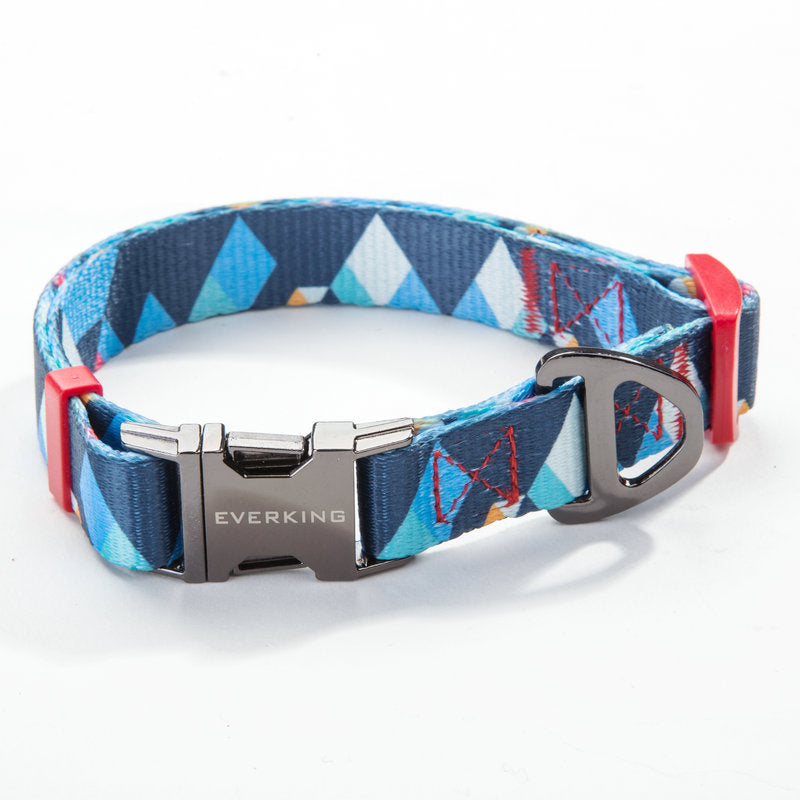 KFX-9453501 Geometric Pattern Polyester Pet Leash and Collar Set