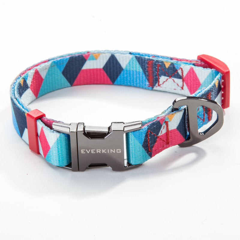 KFX-9453501 Geometric Pattern Polyester Pet Leash and Collar Set
