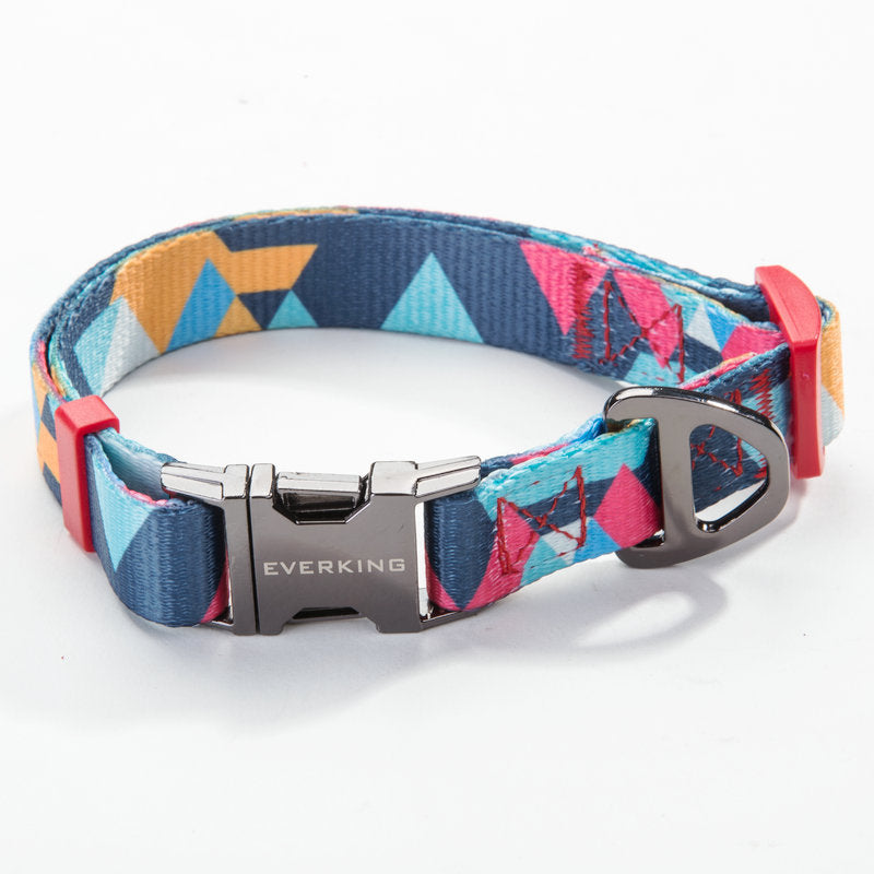 KFX-9453501 Geometric Pattern Polyester Pet Leash and Collar Set