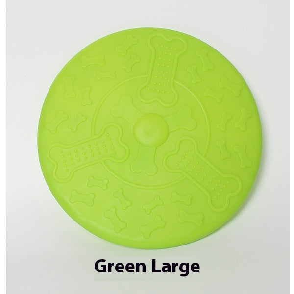 KFX-9454525 Small and Large Rubber Frisbees for Dogs - Multiple Colors Available