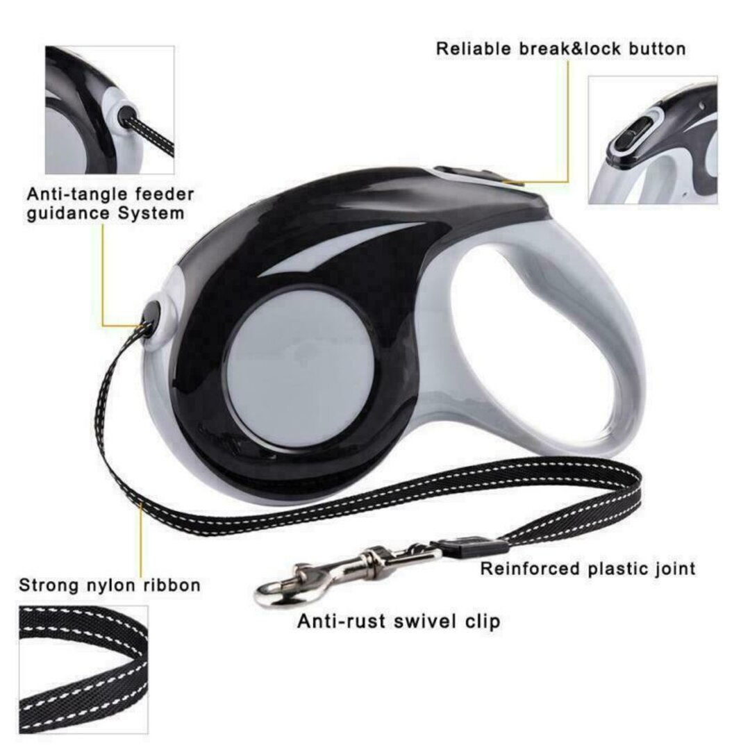 KFX-9459261 Automatic Telescopic Pet Traction Rope - 3m & 5m Options, Durable ABS Material