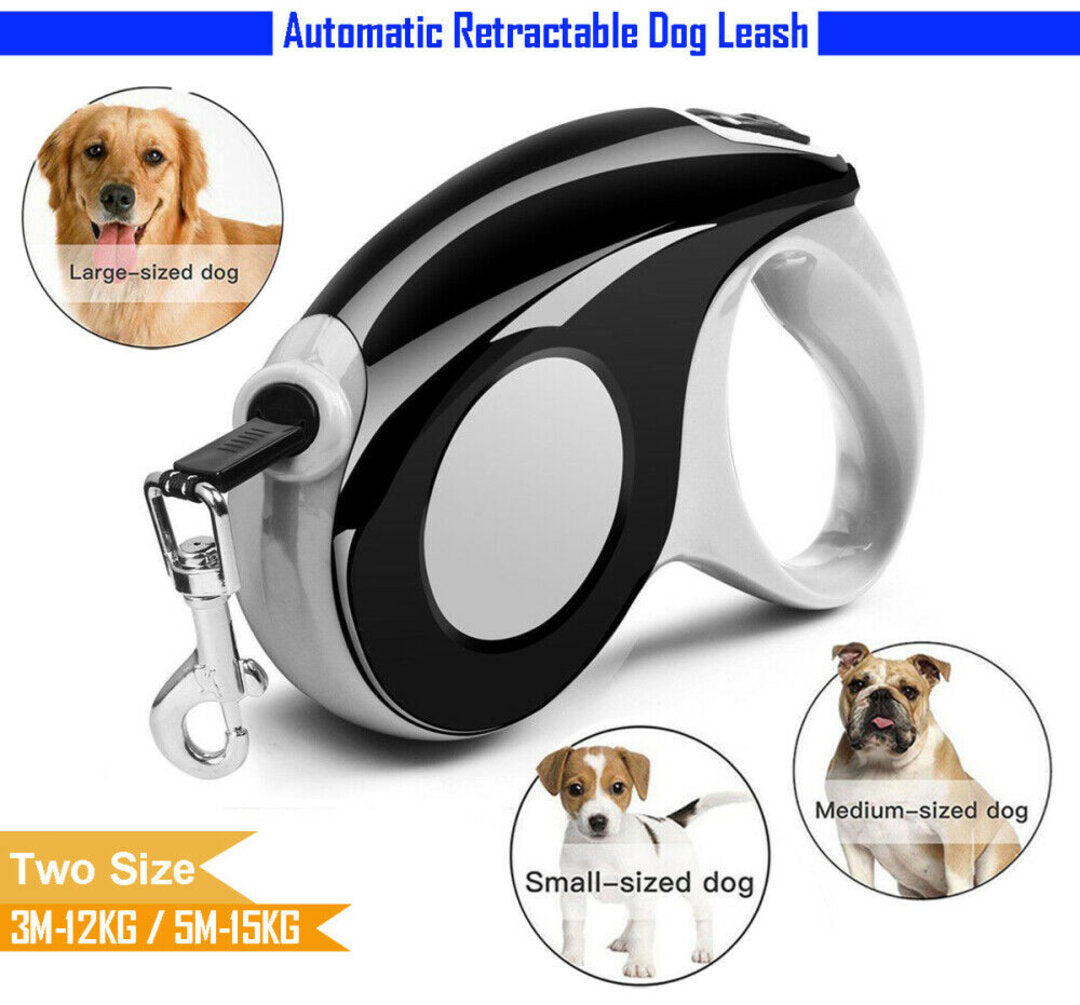 KFX-9459261 Automatic Telescopic Pet Traction Rope - 3m & 5m Options, Durable ABS Material