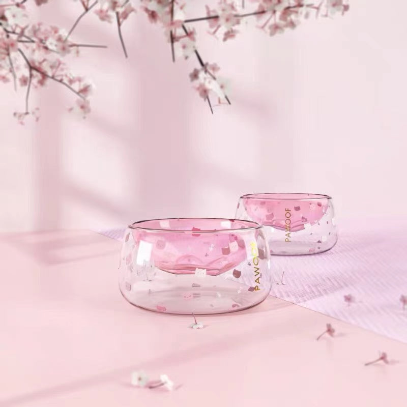 KFX-9459645 Medium Cat's Claw Glass Bowl with Optional Cushion - Stylish Pet Accessory