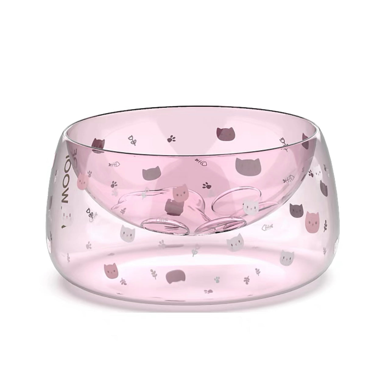KFX-9459645 Medium Cat's Claw Glass Bowl with Optional Cushion - Stylish Pet Accessory