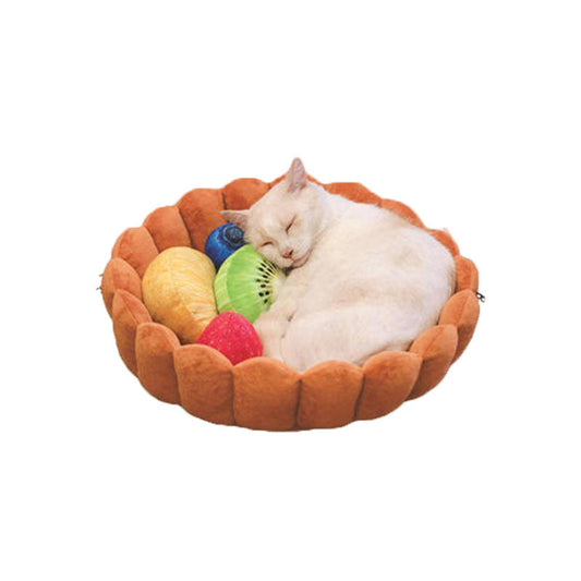 KFX-9461309 Plush Cake Roll Cat's Nest for Home Leisure and Bedroom Comfort