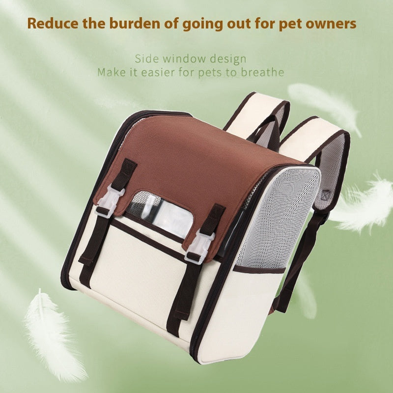 KFX-9461693 Breathable Portable Folding Cat Backpack - Nylon Pet Bag for Cats Up to 6.5kg