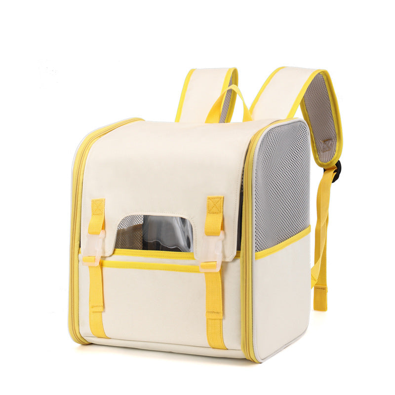 KFX-9461693 Breathable Portable Folding Cat Backpack - Nylon Pet Bag for Cats Up to 6.5kg