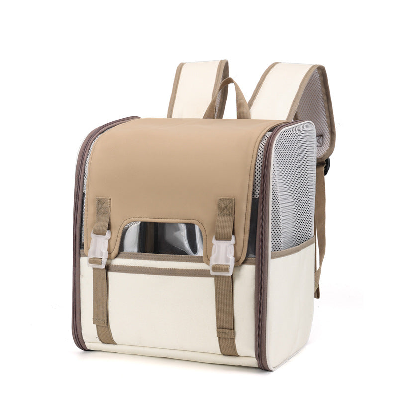 KFX-9461693 Breathable Portable Folding Cat Backpack - Nylon Pet Bag for Cats Up to 6.5kg
