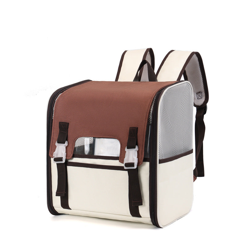 KFX-9461693 Breathable Portable Folding Cat Backpack - Nylon Pet Bag for Cats Up to 6.5kg