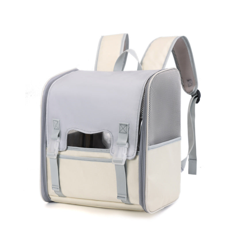 KFX-9461693 Breathable Portable Folding Cat Backpack - Nylon Pet Bag for Cats Up to 6.5kg