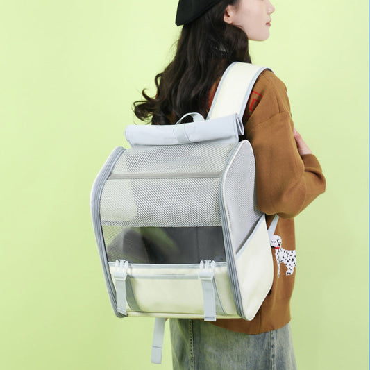 KFX-9461693 Breathable Portable Folding Cat Backpack - Nylon Pet Bag for Cats Up to 6.5kg
