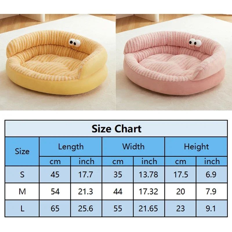 KFX-9463485 Cozy Plush Pet Bed for Cats and Dogs - Soft, Warm, Washable Winter Sleeping Pad