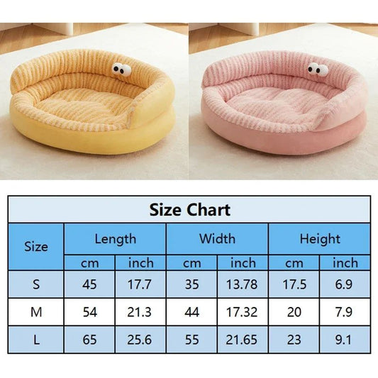 KFX-9463485 Cozy Plush Pet Bed for Cats and Dogs - Soft, Warm, Washable Winter Sleeping Pad