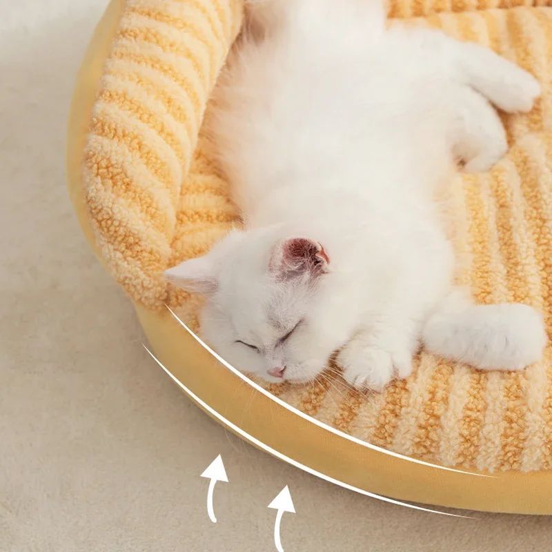 KFX-9463485 Cozy Plush Pet Bed for Cats and Dogs - Soft, Warm, Washable Winter Sleeping Pad