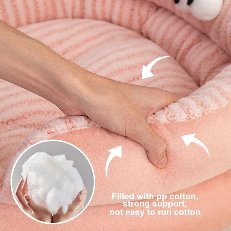 KFX-9463485 Cozy Plush Pet Bed for Cats and Dogs - Soft, Warm, Washable Winter Sleeping Pad