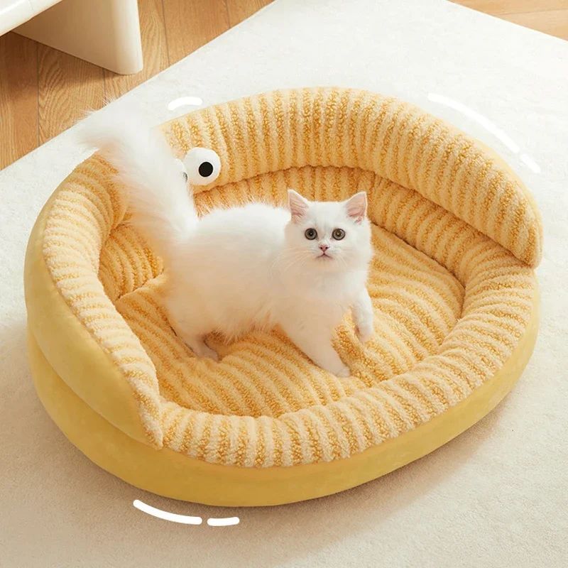KFX-9463485 Cozy Plush Pet Bed for Cats and Dogs - Soft, Warm, Washable Winter Sleeping Pad