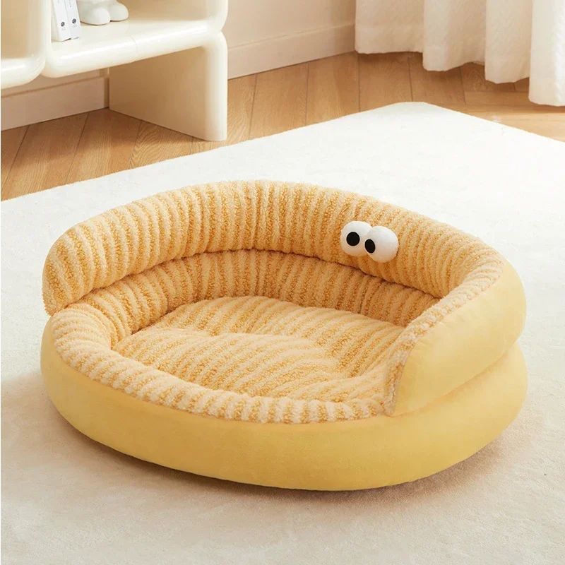 KFX-9463485 Cozy Plush Pet Bed for Cats and Dogs - Soft, Warm, Washable Winter Sleeping Pad