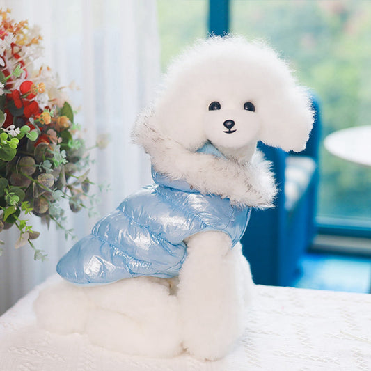 KFX-9463869 Cotton Padded Two-Legged Hooded Pet Apparel in Multiple Colors and Sizes