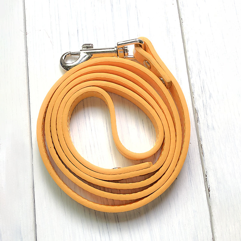 KFX-9465021 Leather Pet Leash and Collar Set - Small and Medium Sizes Available