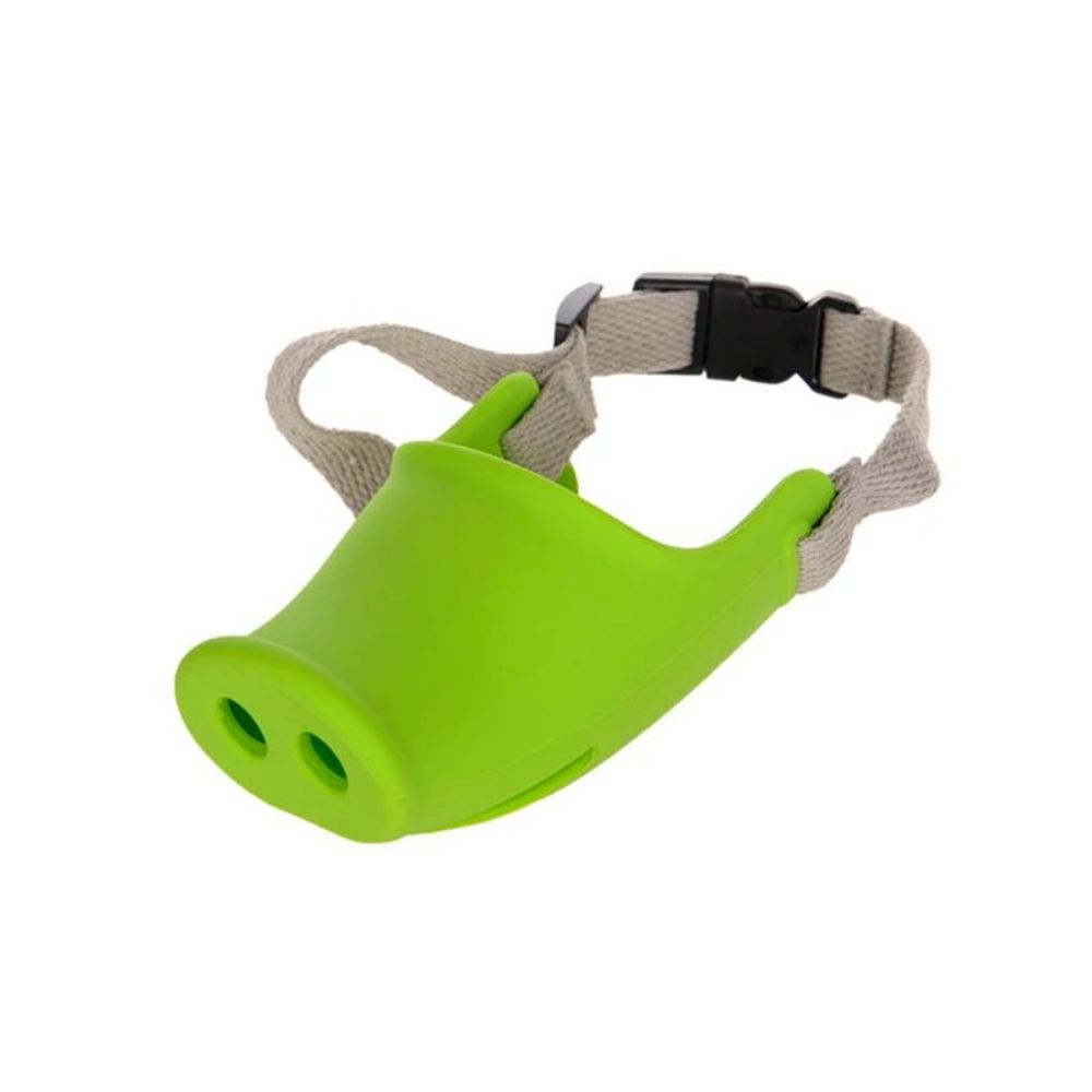 KFX-9468477 Dog Anti-Bite Mouth Cover for Long-Mouthed Pets - Silicone Training Accessory in Green and Blue