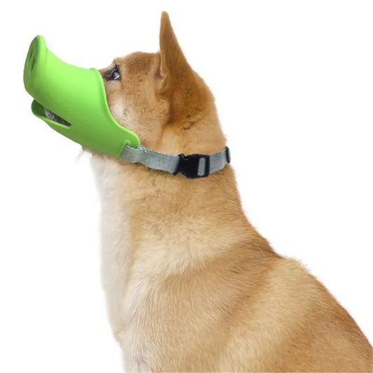 KFX-9468477 Dog Anti-Bite Mouth Cover for Long-Mouthed Pets - Silicone Training Accessory in Green and Blue